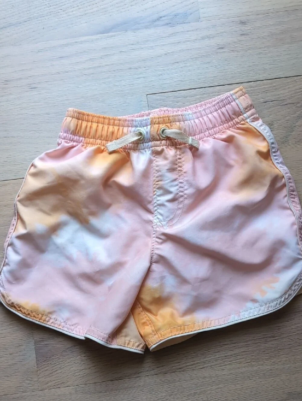 Hanna Andersson Yellow & Pink Tie-Dye Boys Swimsuits
